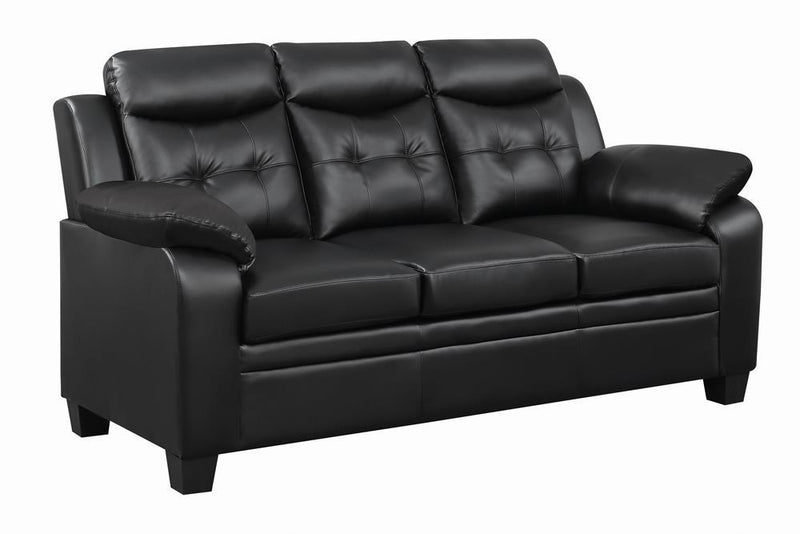 Finley Casual Black Padded Sofa - Austin's Furniture Depot (Austin,TX)