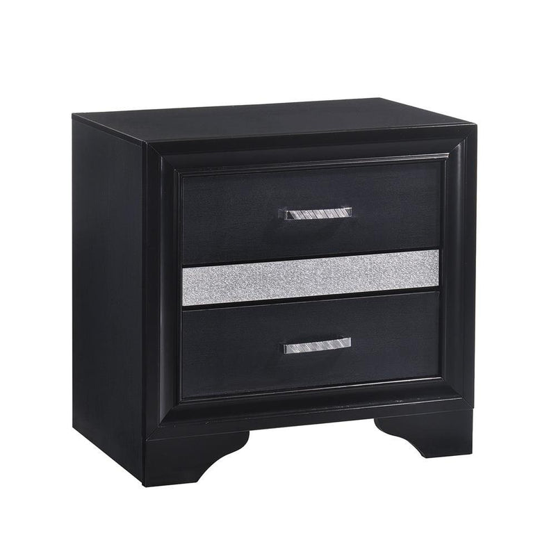 Miranda Transitional Black Nightstand - Austin's Furniture Depot (Austin,TX)