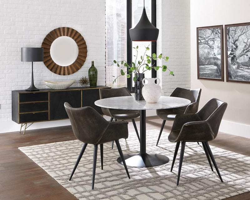 Modern White and Black Dining Table - Austin's Furniture Depot (Austin,TX)