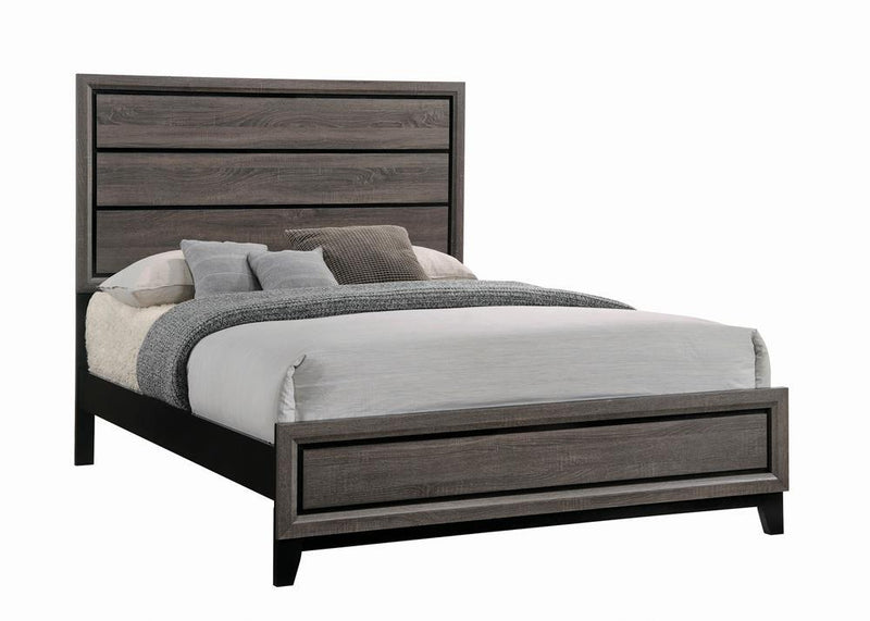 Rustic Grey Oak Eastern King Bed - Austin's Furniture Depot (Austin,TX)