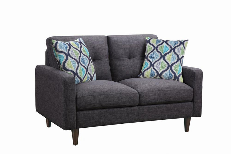 Watsonville Retro Grey Loveseat