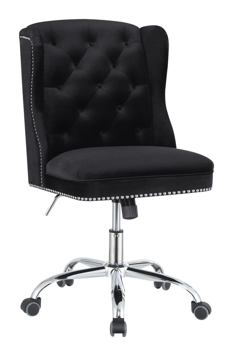 Modern Black Velvet Office Chair - Austin's Furniture Depot (Austin,TX)