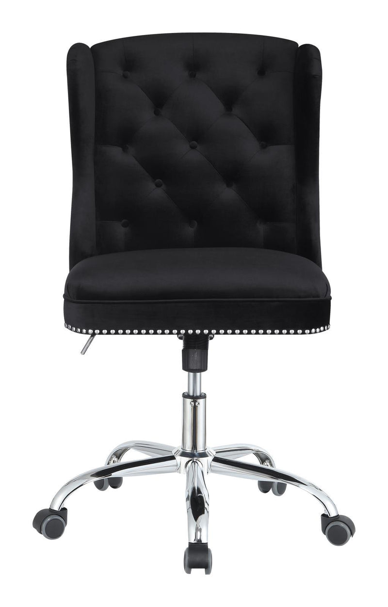 Modern Black Velvet Office Chair - Austin's Furniture Depot (Austin,TX)