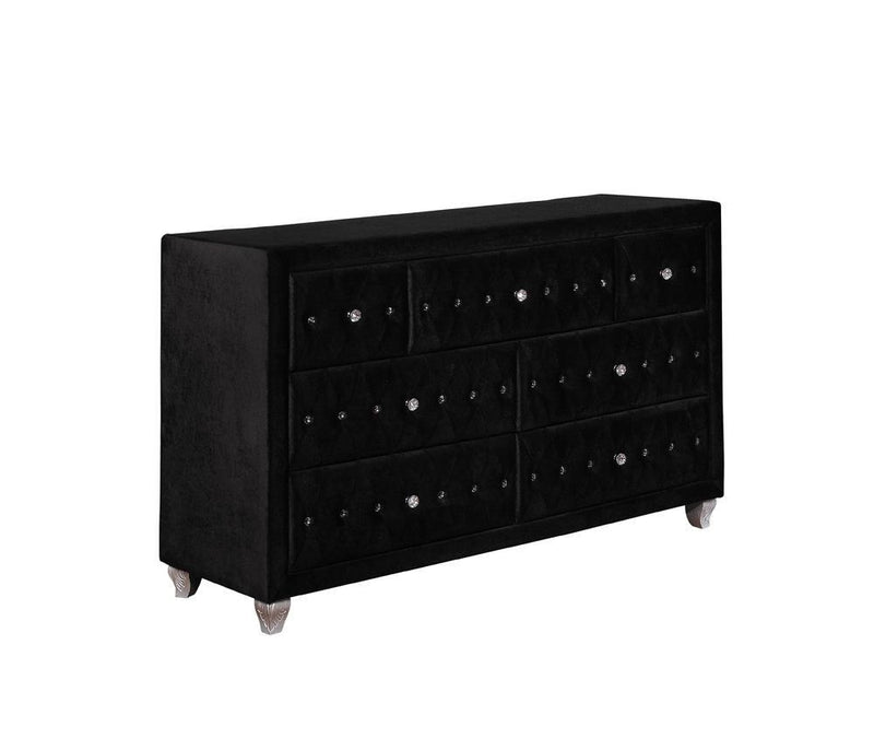 Deanna Contemporary Black and Metallic Dresser - Austin's Furniture Depot (Austin,TX)