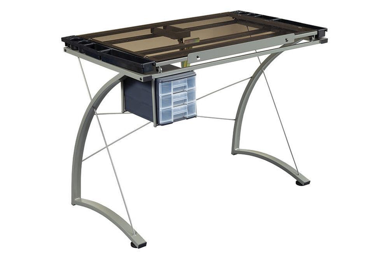 G800986 Contemporary Glass Top Drafting Desk - Austin's Furniture Depot (Austin,TX)