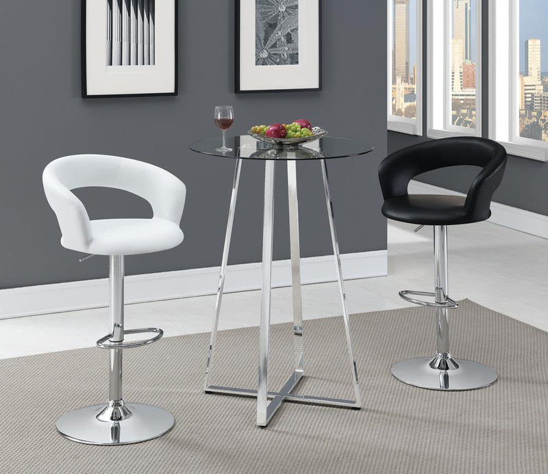 G120346 Contemporary Chrome and Black Bar Stool - Austin's Furniture Depot (Austin,TX)