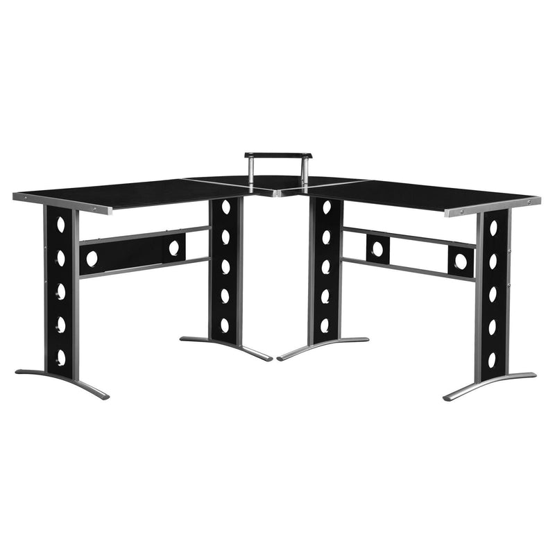 G800228 Casual Black and Silver Computer Desk - Austin's Furniture Depot (Austin,TX)