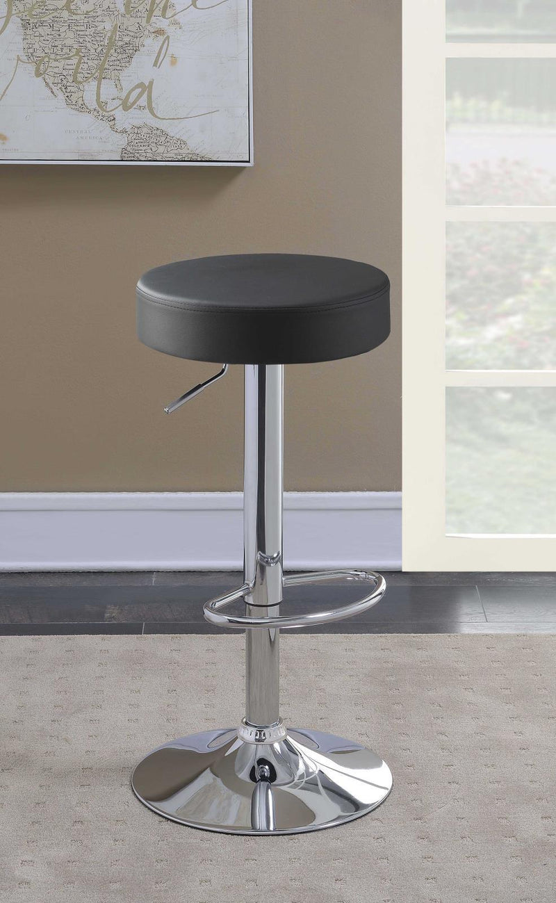 G102558 Black Faux Leather Adjustable Bar Stool - Austin's Furniture Depot (Austin,TX)