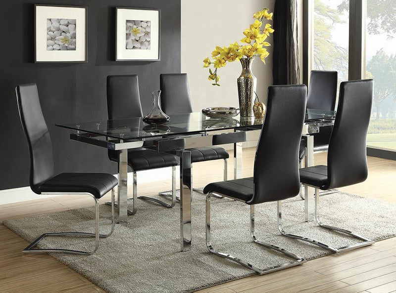 G102310 Contemporary Black and Chrome Dining Chair - Austin's Furniture Depot (Austin,TX)