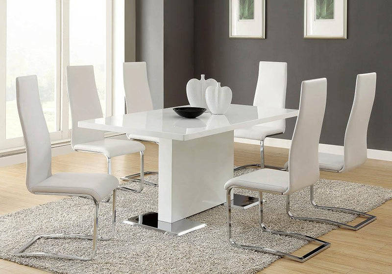 Nameth Contemporary White Dining Table