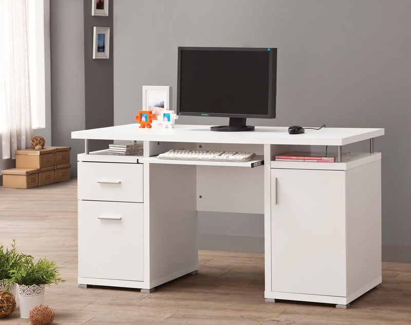 G800108 Contemporary White Computer Desk - Austin's Furniture Depot (Austin,TX)