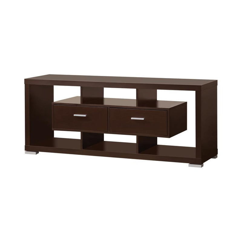 Transitional Cappuccino TV Console - Austin's Furniture Depot (Austin,TX)