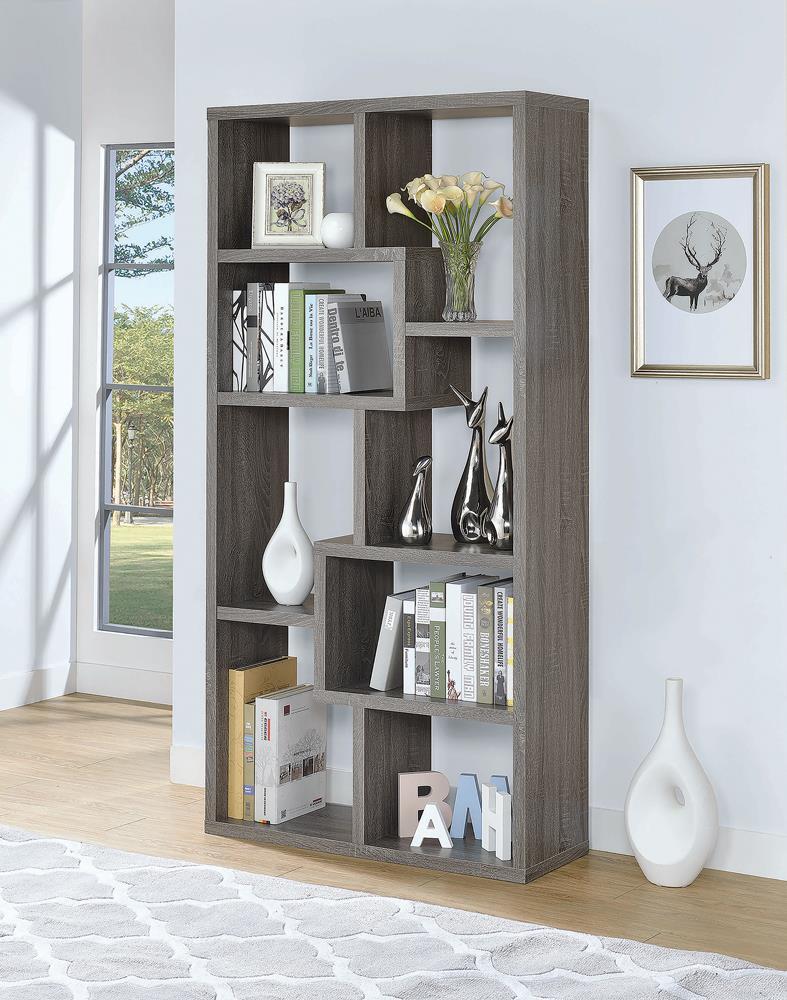 G800510 Contemporary Weathered Grey Bookcase - Austin's Furniture Depot (Austin,TX)