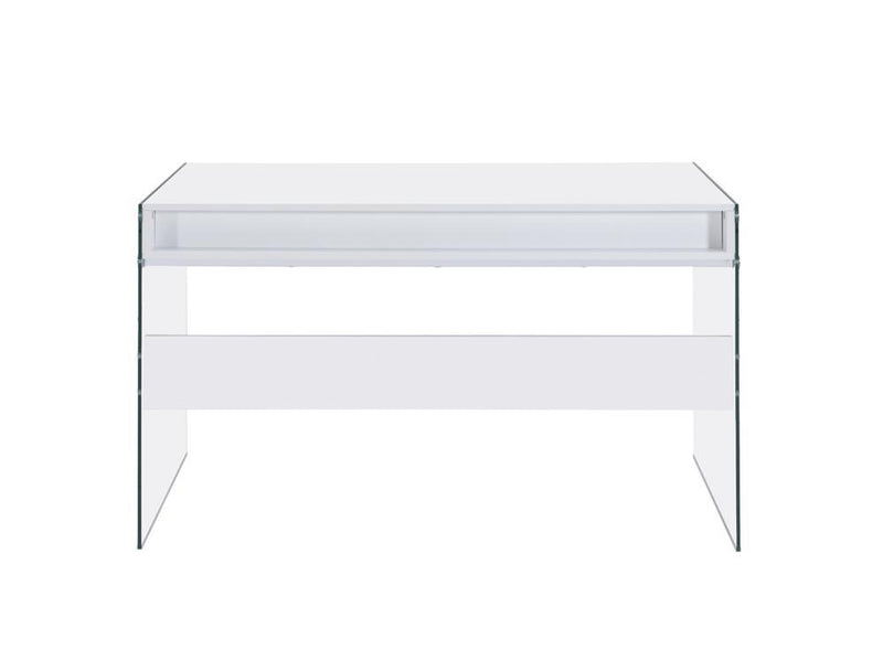 G800829 Contemporary Glossy White Writing Desk - Austin's Furniture Depot (Austin,TX)