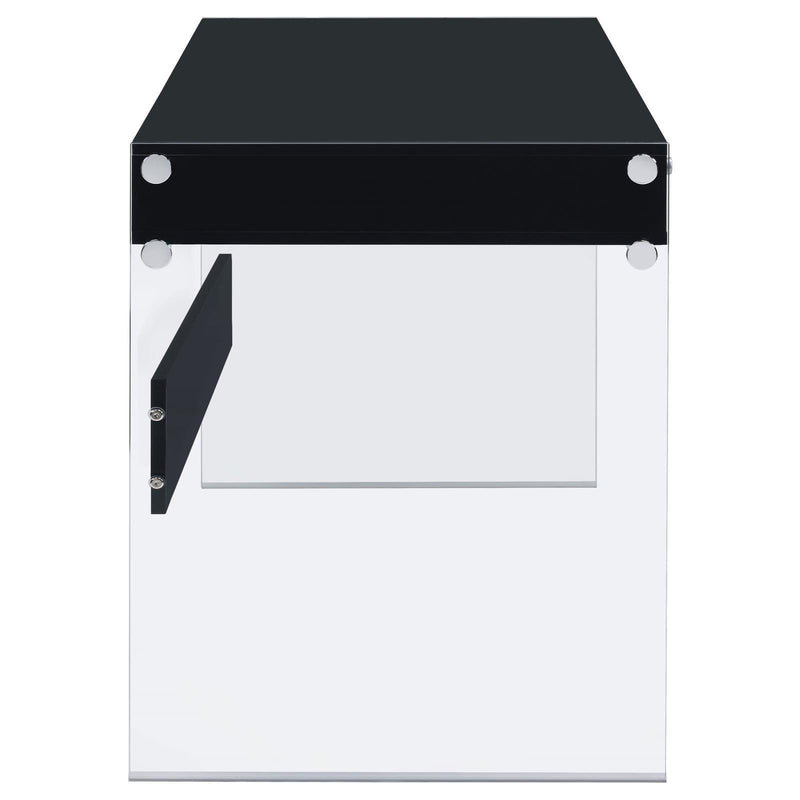 G800830 Contemporary Glossy Black Writing Desk - Austin's Furniture Depot (Austin,TX)