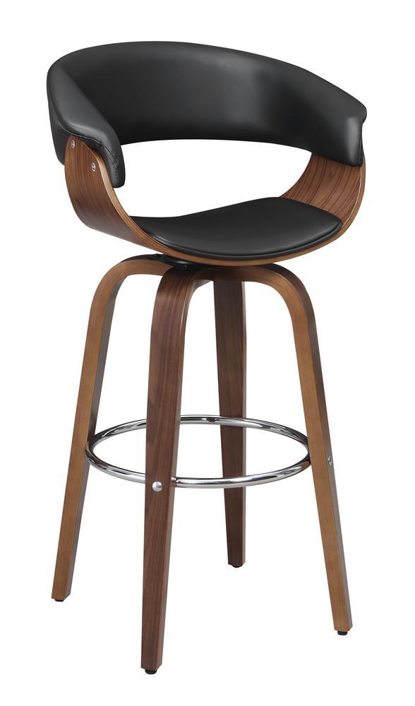 G100205 Contemporary Walnut and Black Bar Stool - Austin's Furniture Depot (Austin,TX)