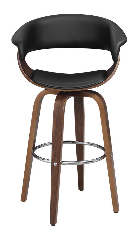 G100205 Contemporary Walnut and Black Bar Stool - Austin's Furniture Depot (Austin,TX)