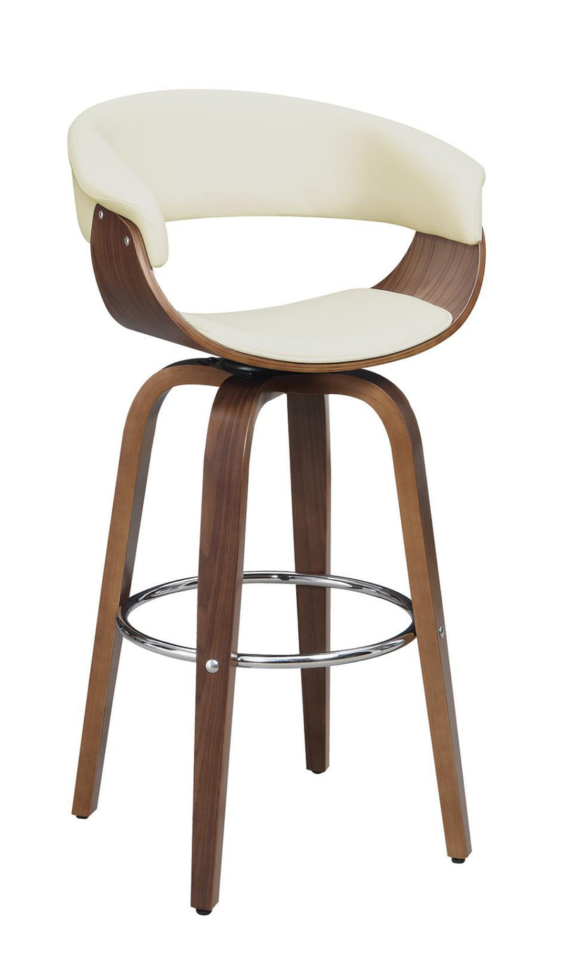 G100206 Contemporary Walnut and Cream Bar Stool - Austin's Furniture Depot (Austin,TX)