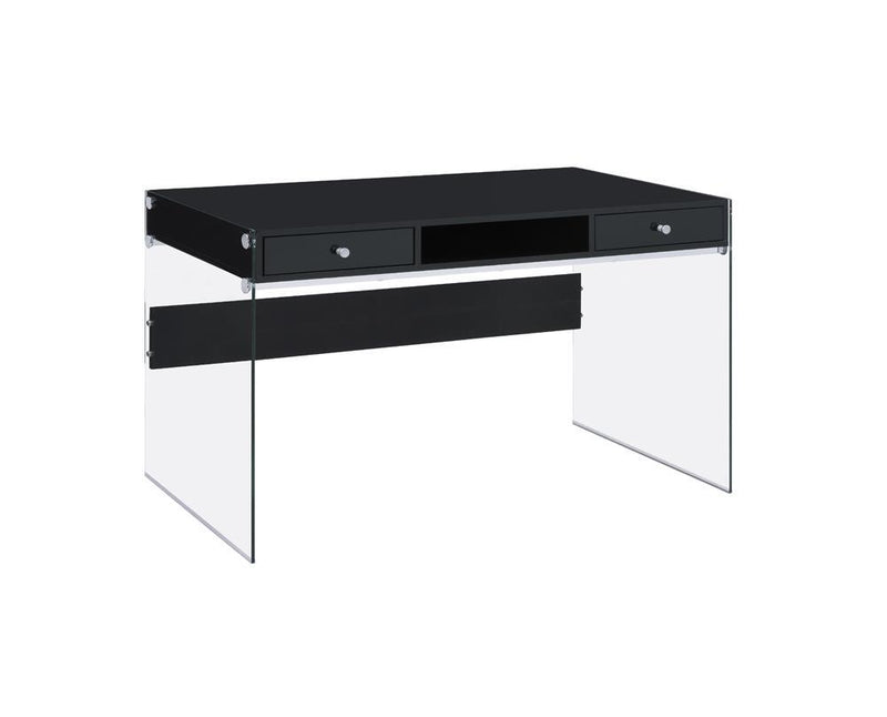 G800830 Contemporary Glossy Black Writing Desk - Austin's Furniture Depot (Austin,TX)