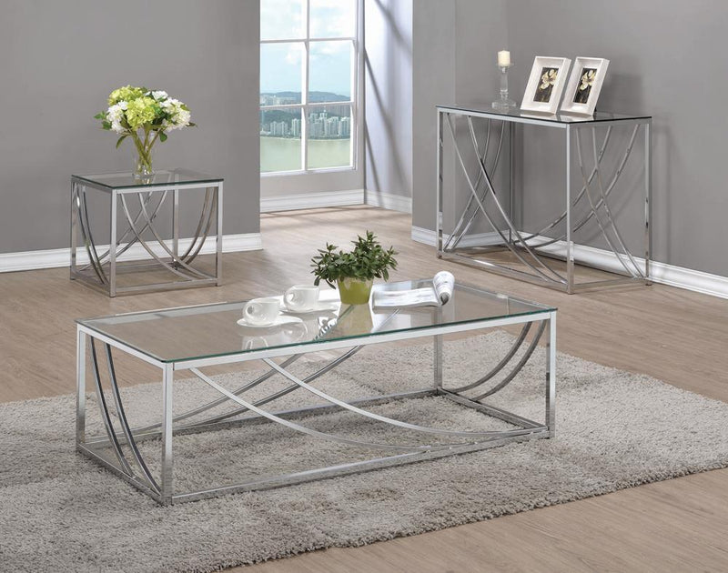 G720498 Contemporary Chrome Side Table - Austin's Furniture Depot (Austin,TX)