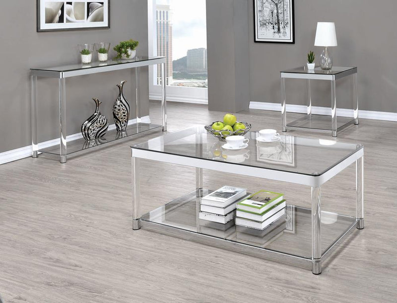 G720748 Contemporary Chrome Side Table - Austin's Furniture Depot (Austin,TX)