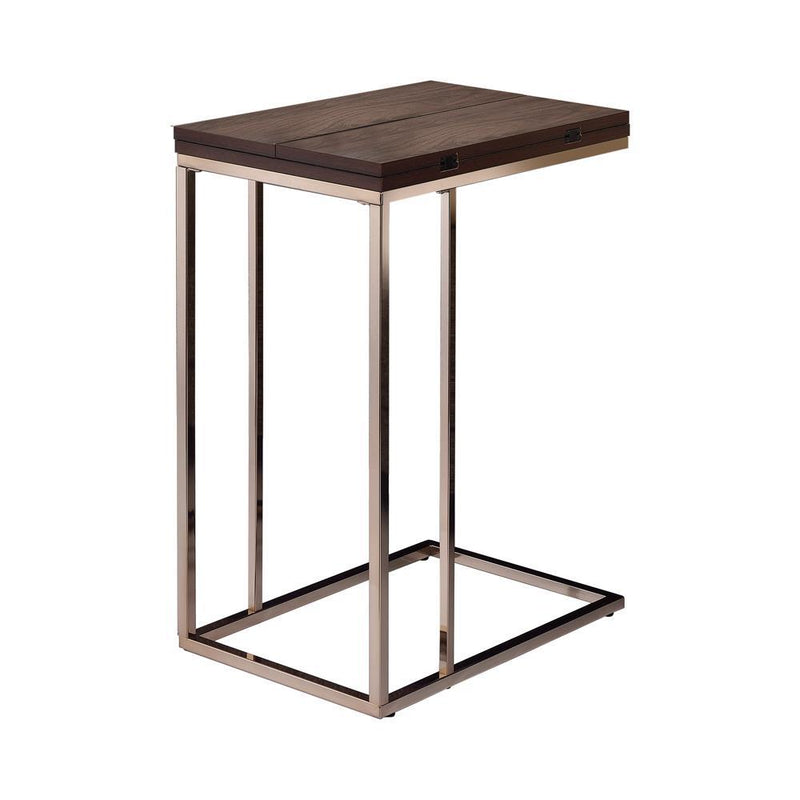 G902932 Contemporary Chocolate Chrome and Chestnut Snack Table - Austin's Furniture Depot (Austin,TX)