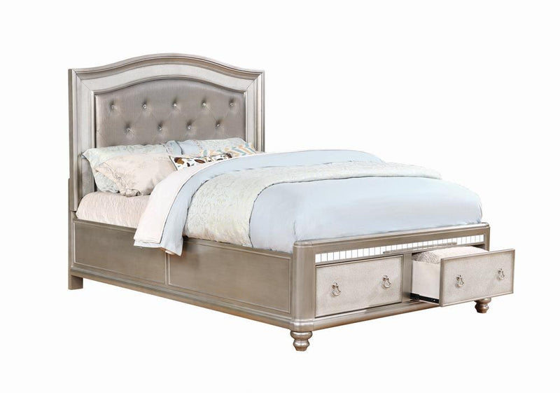 Bling Game Metallic Queen Bed - Austin's Furniture Depot (Austin,TX)