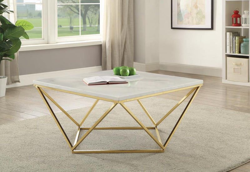 Modern White Coffee Table - Austin's Furniture Depot (Austin,TX)