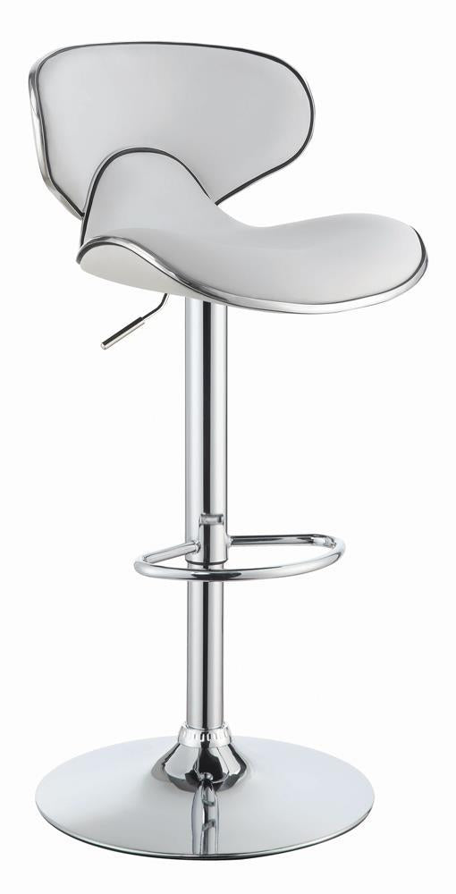 G120389 Contemporary White Adjustable Bar Stool - Austin's Furniture Depot (Austin,TX)