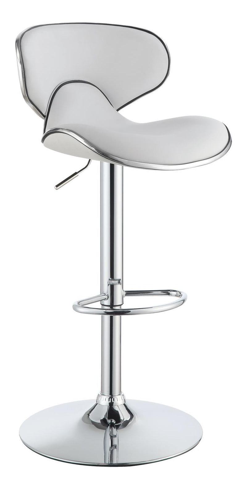 G120389 Contemporary White Adjustable Bar Stool - Austin's Furniture Depot (Austin,TX)