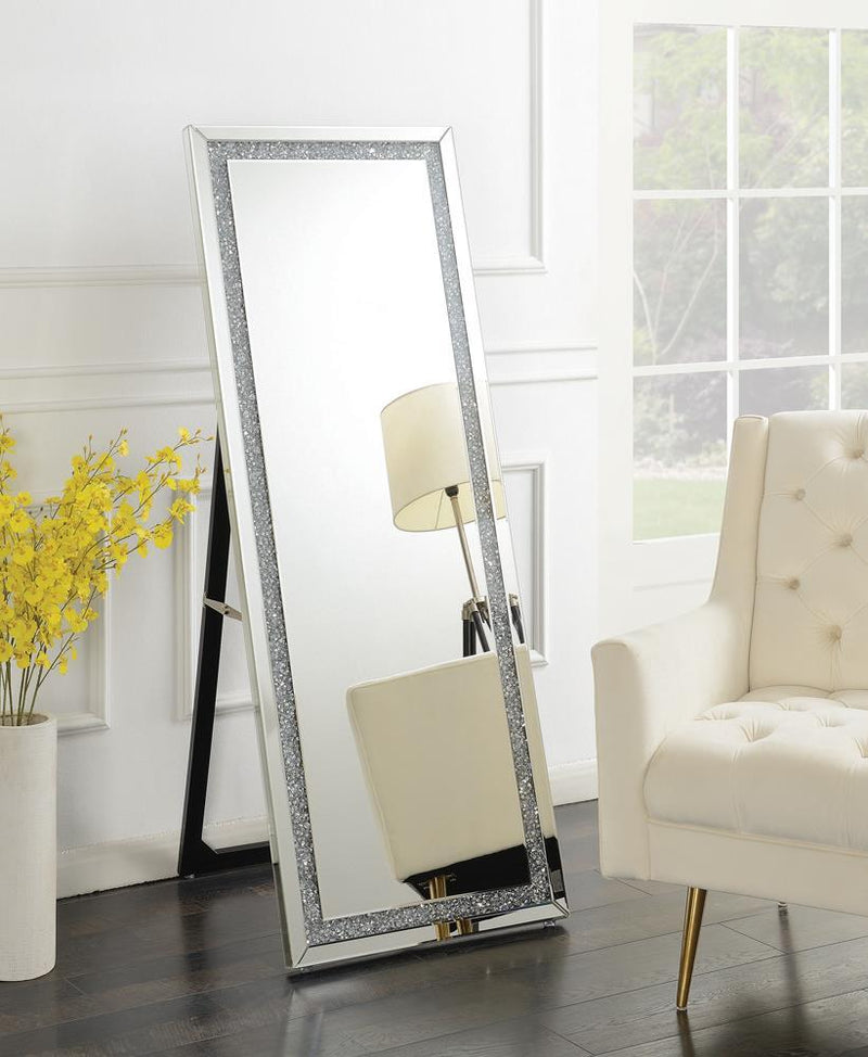 Silver Standing Cheval Mirror