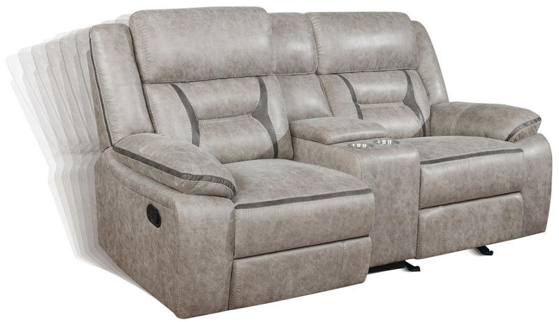 651352 GLIDER LOVESEAT W/ CONSOLE - Austin's Furniture Depot (Austin,TX)