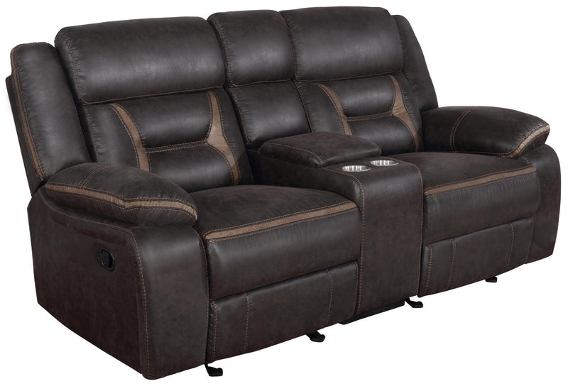 651355 GLIDER LOVESEAT W/ CONSOLE - Austin's Furniture Depot (Austin,TX)