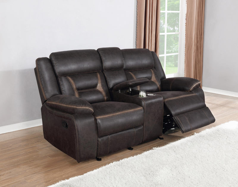 651355 GLIDER LOVESEAT W/ CONSOLE - Austin's Furniture Depot (Austin,TX)