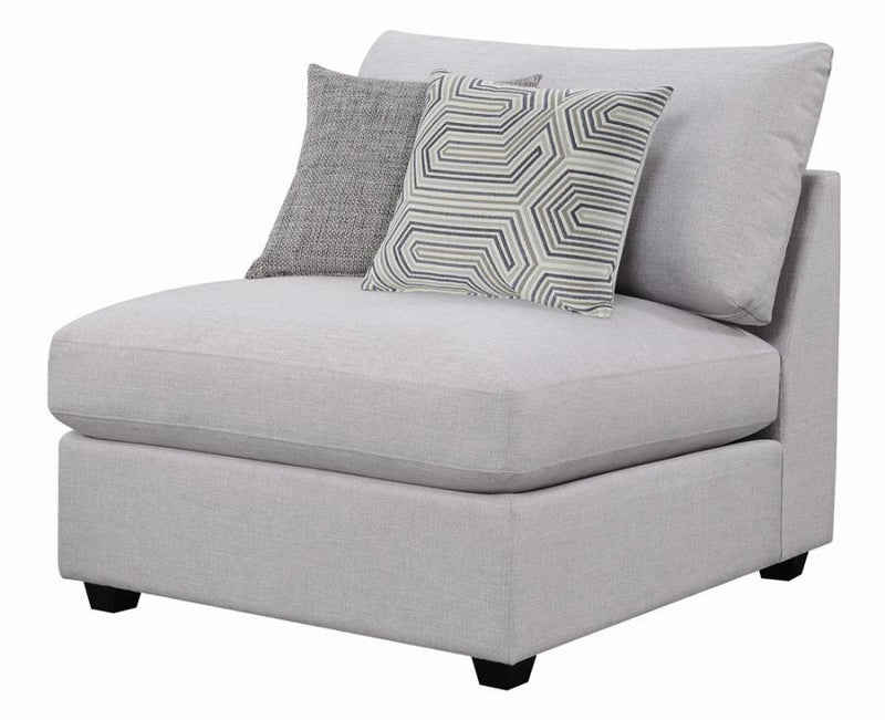 Cambria Upholstered Armless Chair Grey - Austin's Furniture Depot (Austin,TX)