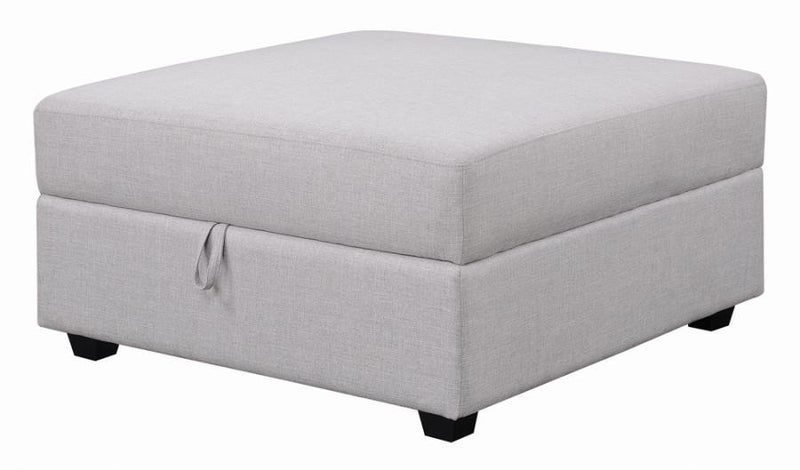 Cambria Square Storage Ottoman Grey - Austin's Furniture Depot (Austin,TX)