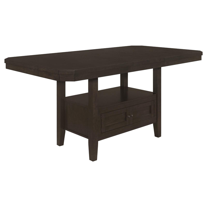 Prentiss Extendable Rectangular Counter Height Table With Butterfly Leaf Cappuccino