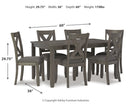 Caitbrook Dining Table and Chairs (Set of 7)