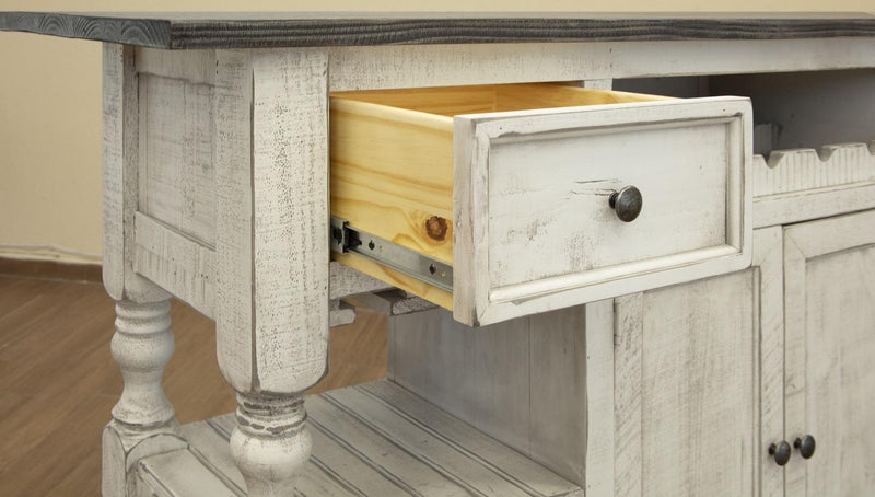 Stone 2 Drawer Bar in Two Tone - Austin's Furniture Depot (Austin,TX)