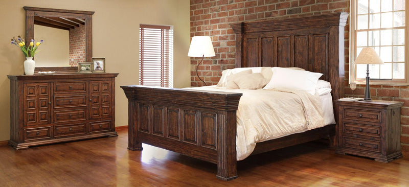 Terra Eastern King Panel Bed in Chocolate - Austin's Furniture Depot (Austin,TX)