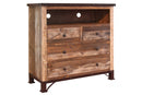 Antique Multicolor 4 Drawer Media Chest