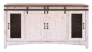 Pueblo White TV-Stand w/4 Doors