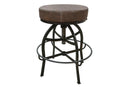 Seating 24-30" Adjustable Swivel Stool, w/ Faux Leather seat, Iron base