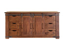Parota 60"TV Stand w/6 Drawer, 2 door w/2 shelves