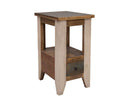 Antique Multicolor Chair Side Table w/1 Drawer