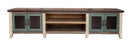 Antique Multicolor 4 Doors and Shelves, 93" TV Stand