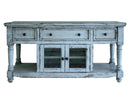 Aruba 70" TV Stand, w/3 Drawers and 2 Doors, in Sky Blue Finish