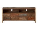 Antique Multicolor Antique Multi-color, 8 Drawer TV-Stand