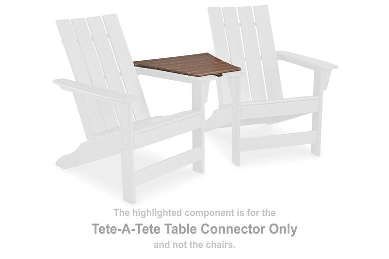 Emmeline 2 Adirondack Chairs with Tete-A-Tete Table Connector