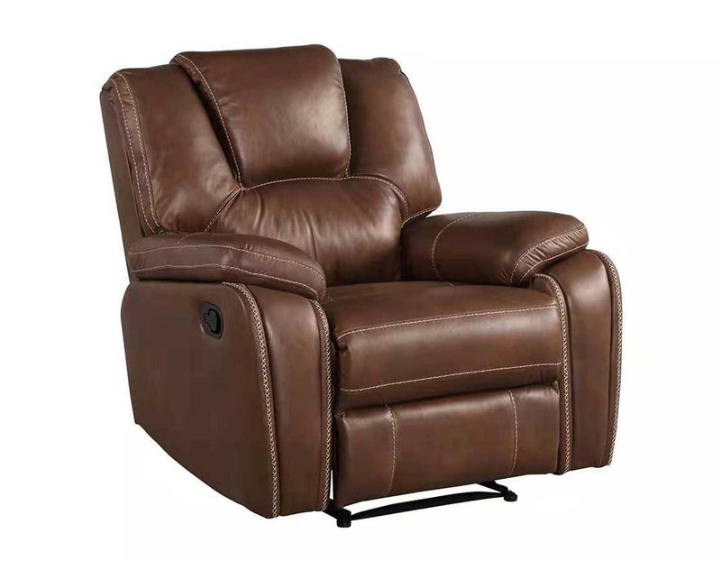 Steve Silver Katrine Manual Recliner in Chestnut Brown